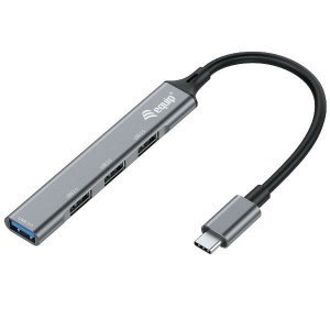 4-Port USB-C Hub Equip 12896107101 Aluminium
