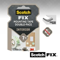 Ruban adhésif double face Scotch 19 mm x 1,5 m Blanc