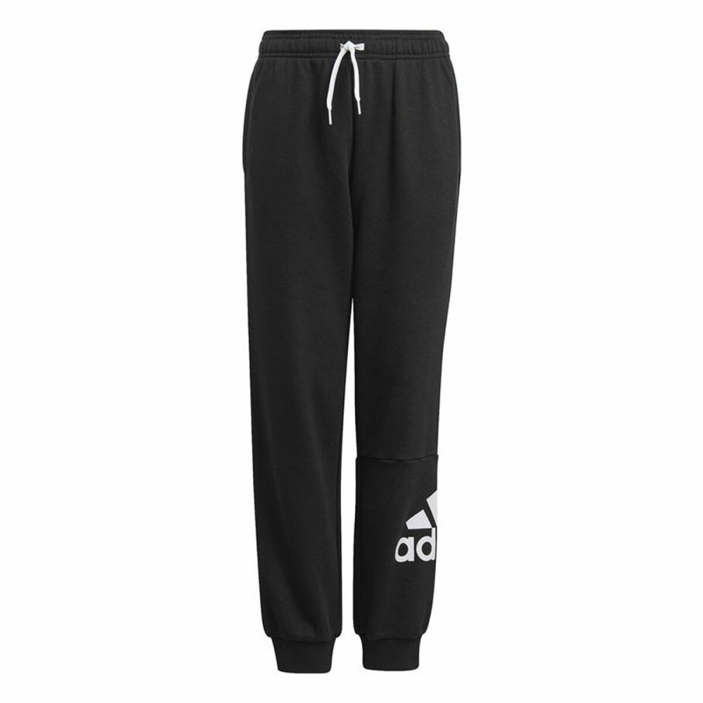 Children's Tracksuit Bottoms Adidas Essentials French Terry Black