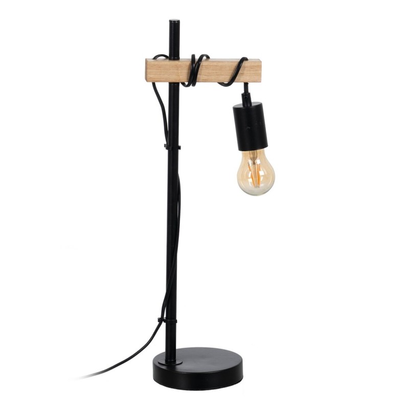 Lampe de bureau Noir Beige Bois Fer 220 -240 V 16 x 13 x 52 cm