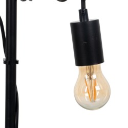 Lampe de bureau Noir Beige Bois Fer 220 -240 V 16 x 13 x 52 cm