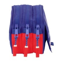 Dreifaches Mehrzweck-Etui Atlético Madrid Blau Weiß Rot 21,5 x 10 x 8 cm
