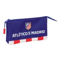 Dreifaches Mehrzweck-Etui Atlético Madrid Blau Weiß Rot 22 x 12 x 3 cm