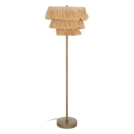 Stehlampe Beige natürlich Metall 48,5 x 48,5 x 162 cm