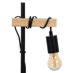 Lampe de bureau Noir Beige Bois Fer 220 -240 V 16 x 13 x 52 cm