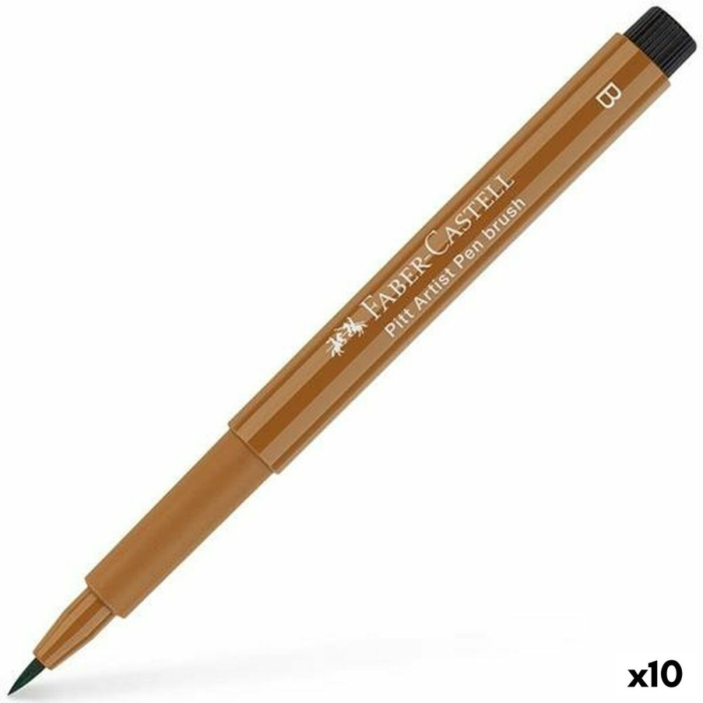 Feutres Faber-Castell Pitt Artist Marron (10 Unités)