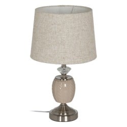 Lampe de bureau Beige Argenté Métal Verre 10 W 220 V 27 x 27 x 45 cm