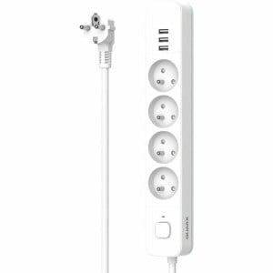 4-socket plugboard with power switch QUARX (1,5 m)