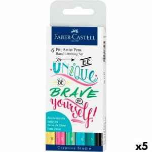 Marker-Set Faber-Castell Pitt Artist Kalligraphie Etüie Kuchen (5 Stück)