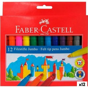 Marker-Set Faber-Castell Jumbo Etüie Bunt (12 Stück)