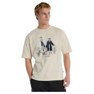 Herren Kurzarm-T-Shirt New Balance Perfect Match Tennis T Shirt MT51412 LIN Weiß