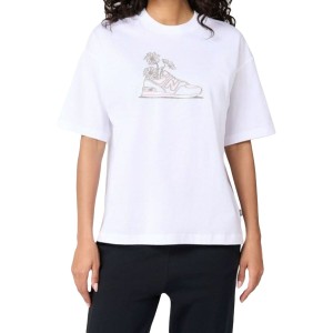 Damen Kurzarm-T-Shirt New Balance WT43556 WT Weiß