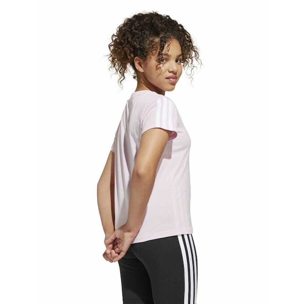 Child's Short Sleeve T-Shirt Adidas JG 3S TEE 160 JF3678 Pink