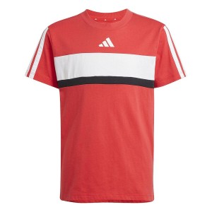 Child's Short Sleeve T-Shirt Adidas J 3S TIB T JI6213 Red