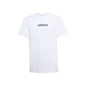 Child's Short Sleeve T-Shirt Adidas J LIN TEE 160 JC9747 White