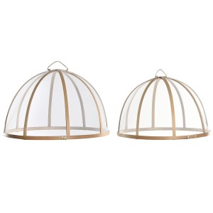 Plate cover Home ESPRIT Bamboo 35 x 35 x 22 cm