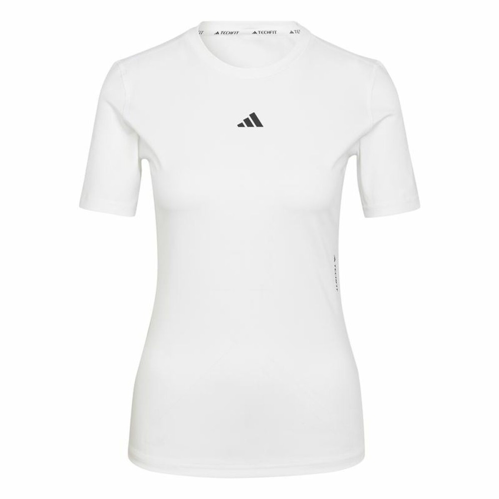 Women’s Short Sleeve T-Shirt Adidas Techfit Training White