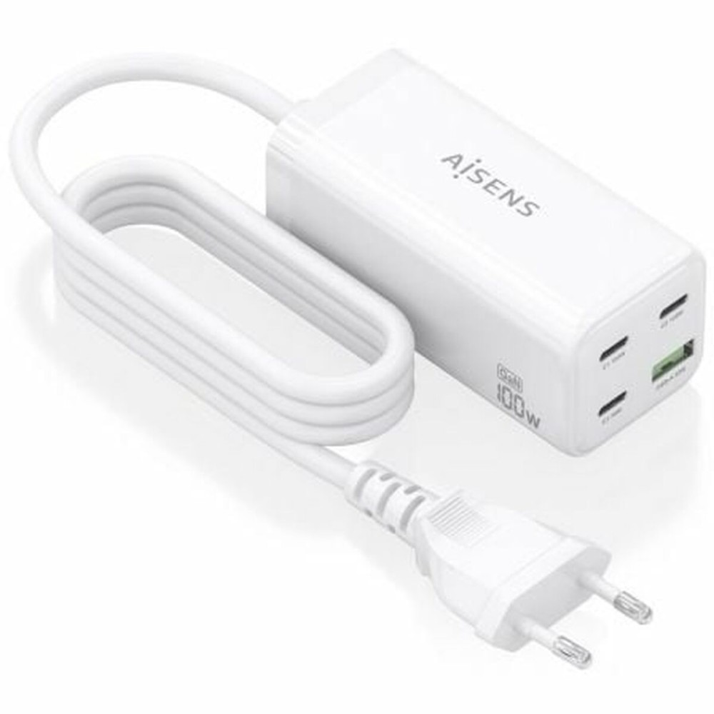 Cordless Charger Aisens ASCH-100W4P053-W White 100 W