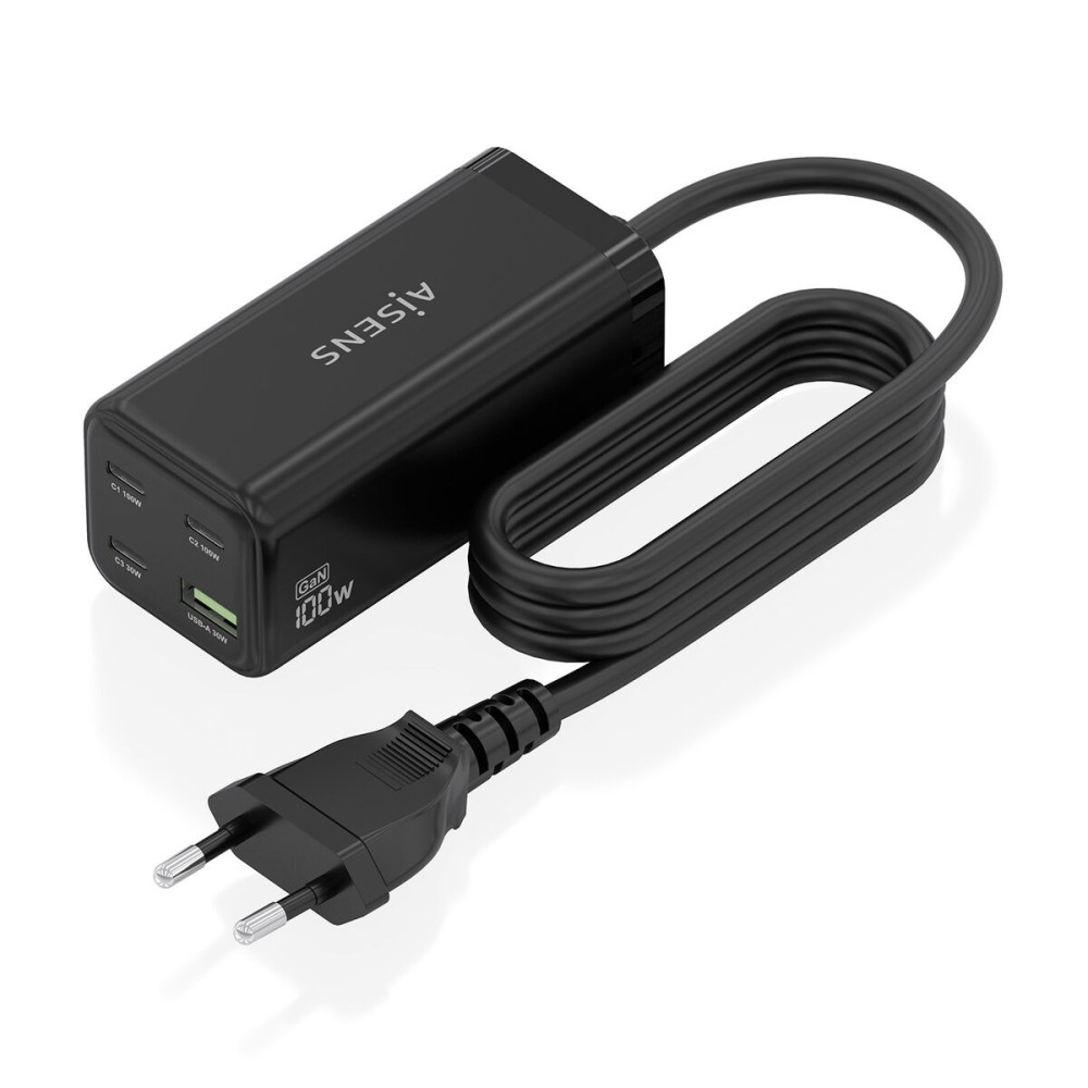 Chargeur sans fil Aisens ASCH-100W4P054-BK Noir 100 W