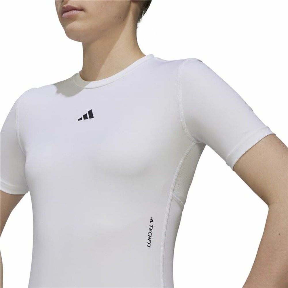 Women’s Short Sleeve T-Shirt Adidas Techfit Training White