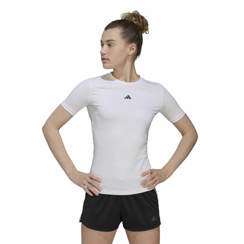 Women’s Short Sleeve T-Shirt Adidas Techfit Training White