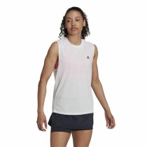 Women's Sleeveless T-shirt Adidas Muscle Run Icons White