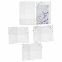 Document Folder Pincello ELASTIC 3 COL Green Transparent (12 Units)