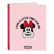 Ring binder Minnie Mouse Me time Pink A4 (26.5 x 33 x 4 cm)