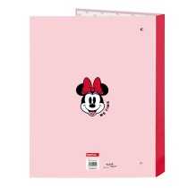 Reliure à anneaux Minnie Mouse Me time Rose A4 (26.5 x 33 x 4 cm)