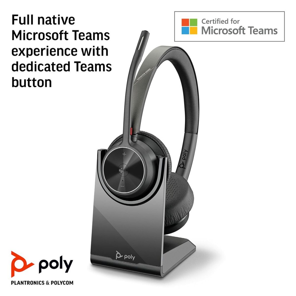 Headphones Poly 77Z32AA Black