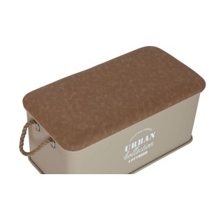 Lot de paniers Home ESPRIT Polyuréthane Métal Urbaine 69,5 X 36,5 X 38,5 cm (3 Unités)