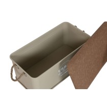 Lot de paniers Home ESPRIT Polyuréthane Métal Urbaine 69,5 X 36,5 X 38,5 cm (3 Unités)