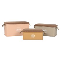 Lot de paniers Home ESPRIT Polyuréthane Métal Urbaine 69,5 X 36,5 X 38,5 cm (3 Unités)