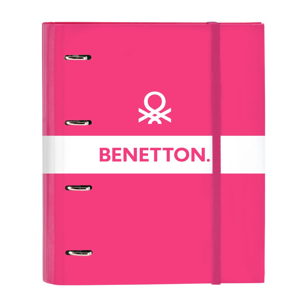 Reliure à anneaux Benetton Raspberry Fuchsia (27 x 32 x 3.5 cm)