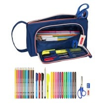 Trousse Scolaire avec Accessoires Kelme Navy blue Orange Blue marine 20 x 11 x 8.5 cm (32 Pièces)