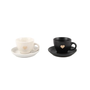 Satz von Kaffeetassen Versa Steingut