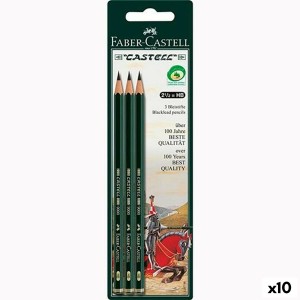 Ensemble de Crayons Faber-Castell Hexagonal HB (10 Unités)