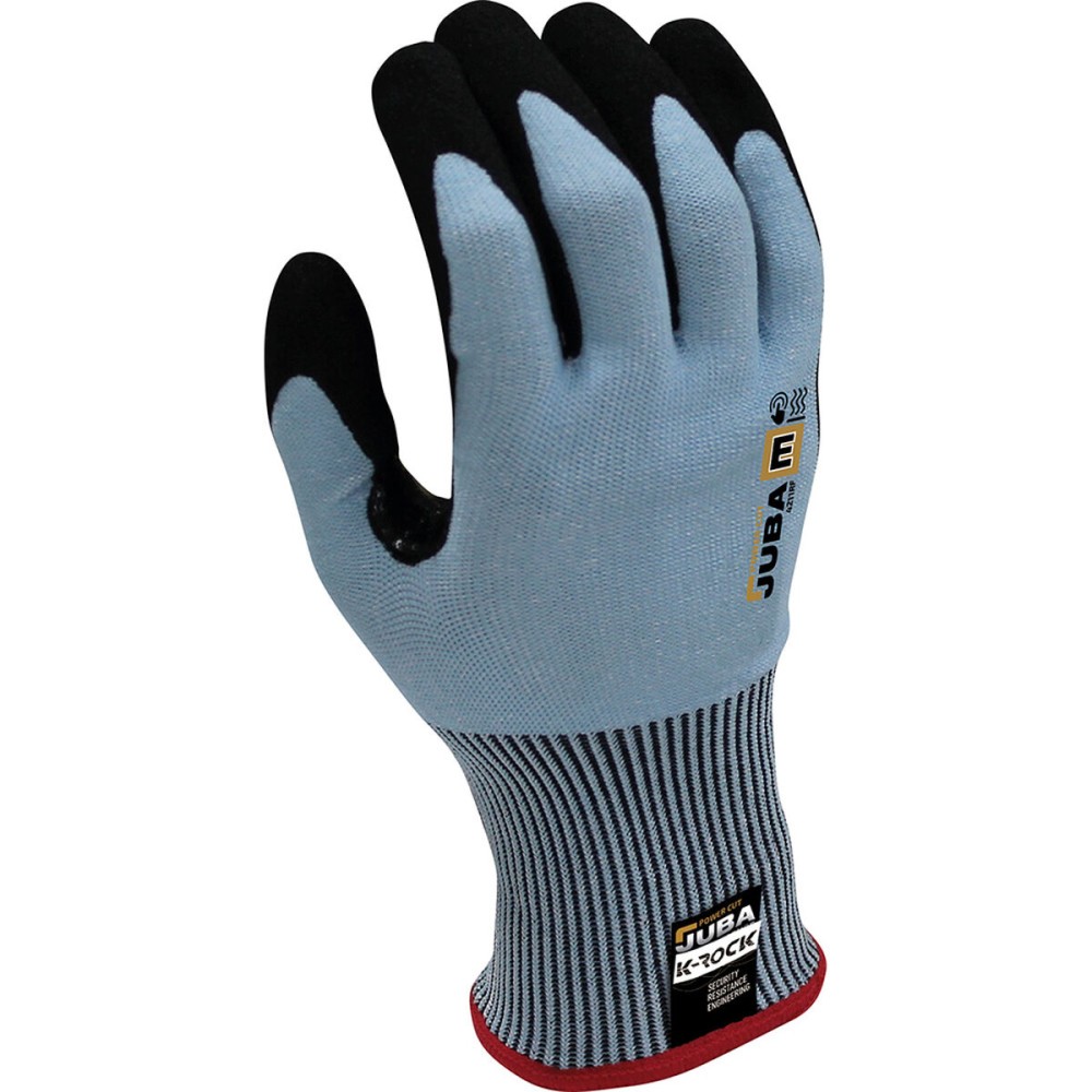 Work Gloves JUBA K-Rock Blue Black Blue/Black Nitrile Touchpad