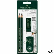 Pencil Set Faber-Castell Black (5 Units)