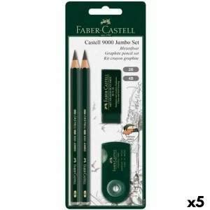 Bleistifte Set Faber-Castell Schwarz (5 Stück)