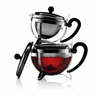 Théière Bodum Gris 1 L verre Acier inoxydable
