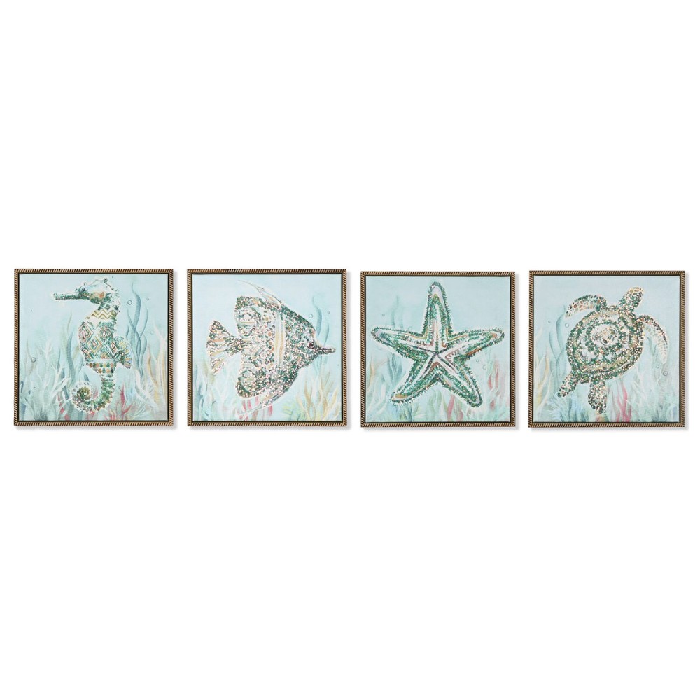 Toile Home ESPRIT polystyrène Toile 30 x 3,5 x 30 cm