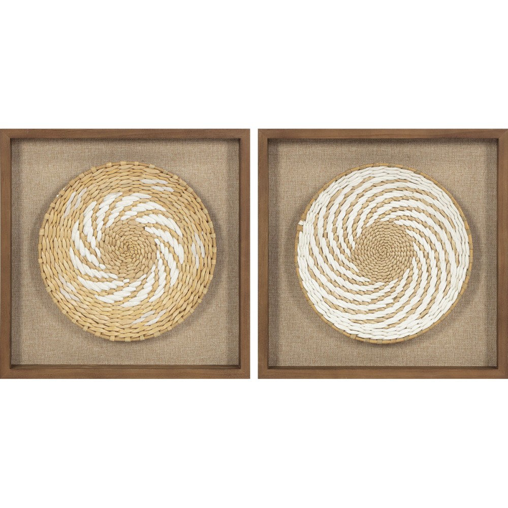 Cadre 3D Home ESPRIT Jute Pin 35 x 3,6 x 35 cm