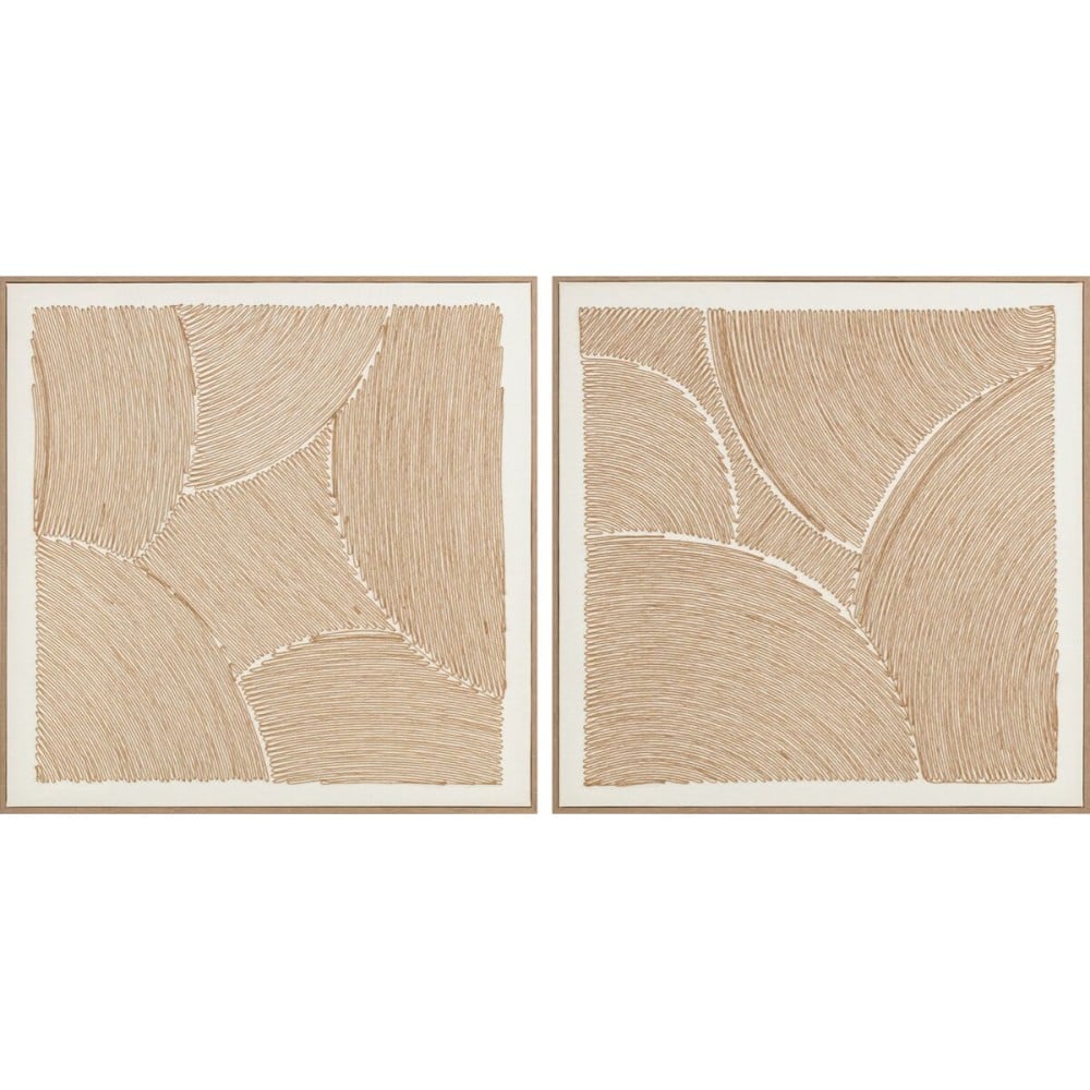 Leinwand Home ESPRIT Baumwolle Schnur polystyrol Leinwand 100 x 3,8 x 100 cm