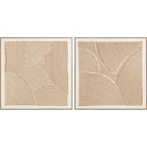 Leinwand Home ESPRIT Baumwolle Schnur polystyrol Leinwand 100 x 3,8 x 100 cm