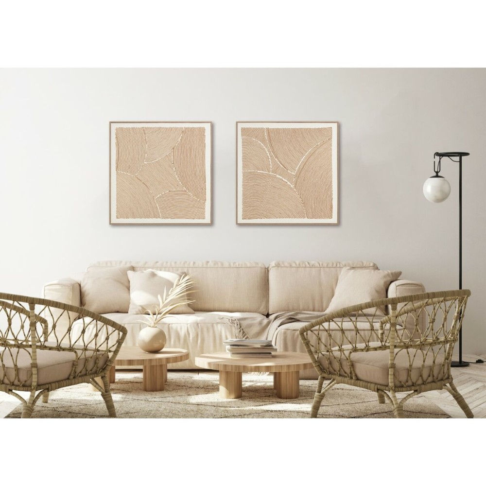 Toile Home ESPRIT Coton Corde polystyrène Toile 100 x 3,8 x 100 cm