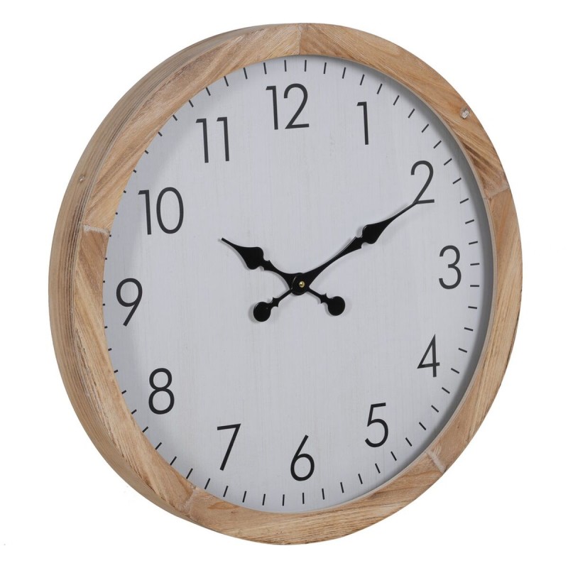 Horloge Murale Blanc Bois 60 x 60 x 6,5 cm