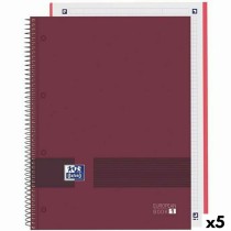 Notebook Oxford European Book Write&Erase Burgundy A4 A4+ 80 Sheets (5 Units)