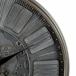 Wanduhr Grau Kristall Eisen 69,5 x 9 x 69,5 cm (3 Stück)