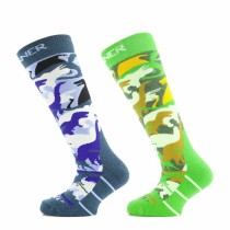 Chaussettes de Sport Sinner Dino Bleu Vert Enfant 2 Unités Ski